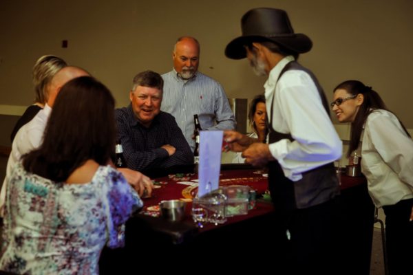 David Fry and friends playing blackjack